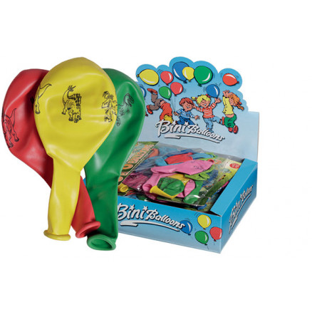 Bini Balloons Balloner Dinosaur Ass  Farver ø26cm   Stk