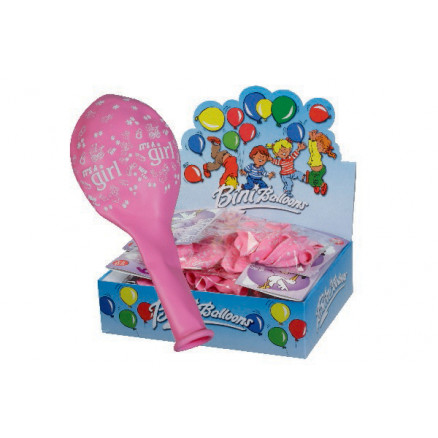Bini Balloons Balloner It     Girl Lyserød ø29cm   Stk