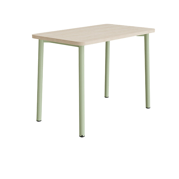 Bord Add 590  1200x700 Mm Højde 900 Mm Med Hvidpigmenteret Eg  Grønt Stel