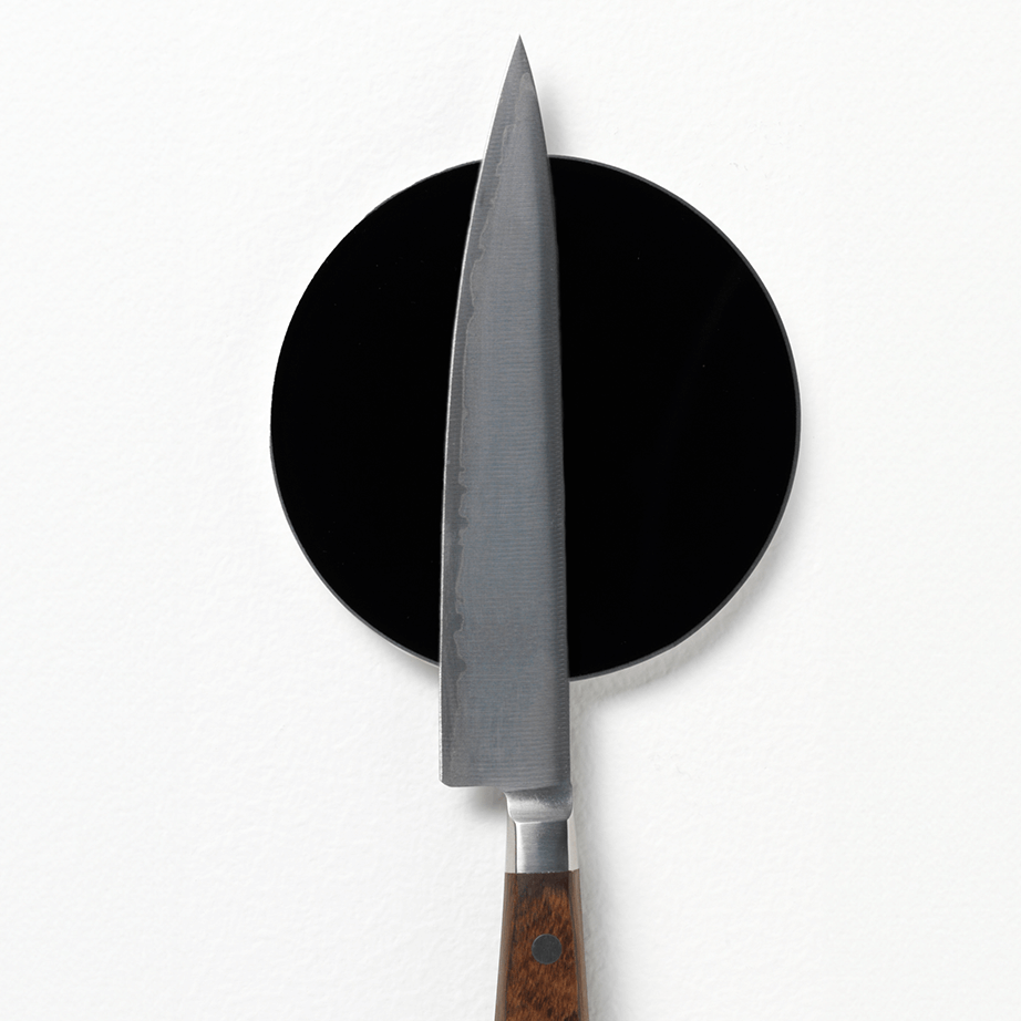 Cirkel 10 Cm  Sort Glas Super Stærk Magnet