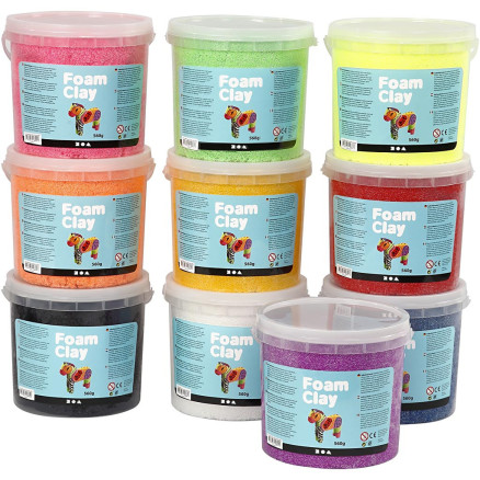 Foam Clayâ  Ass  Farver  10x560g    Pk