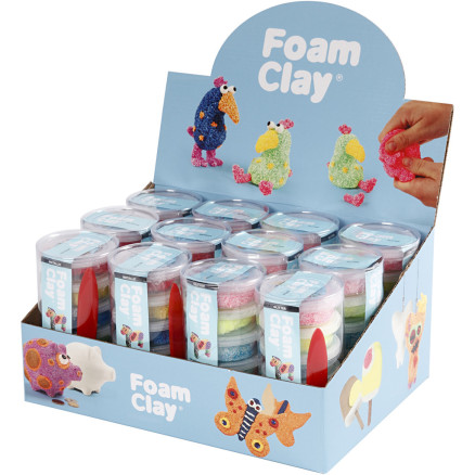 Foam Clayâ  Glitterfarver  Metallicfarver  12 Sæt    Pk