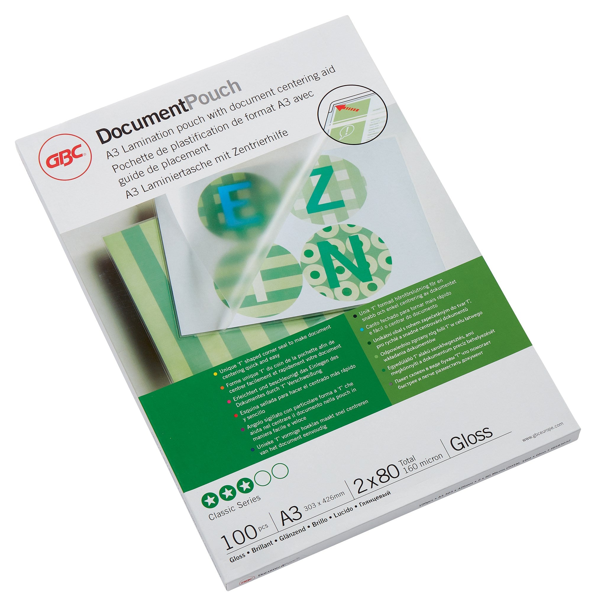 Gbc Lamineringslomme 80my A3  100