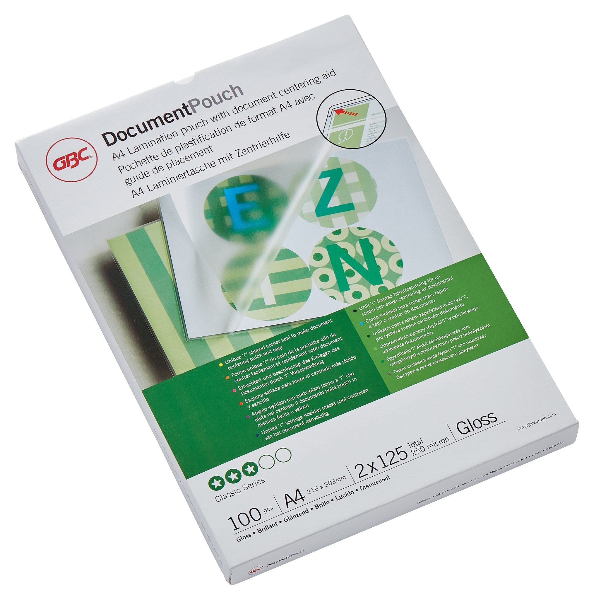 Gbc Lamineringslomme 125my A4  100