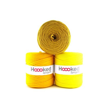 Hoooked Zpagetti Stofgarn Unicolor 13 Gule Nuancer   Stk