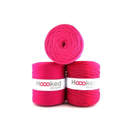 Hoooked Zpagetti Stofgarn Unicolor   Pink Nuancer   Stk