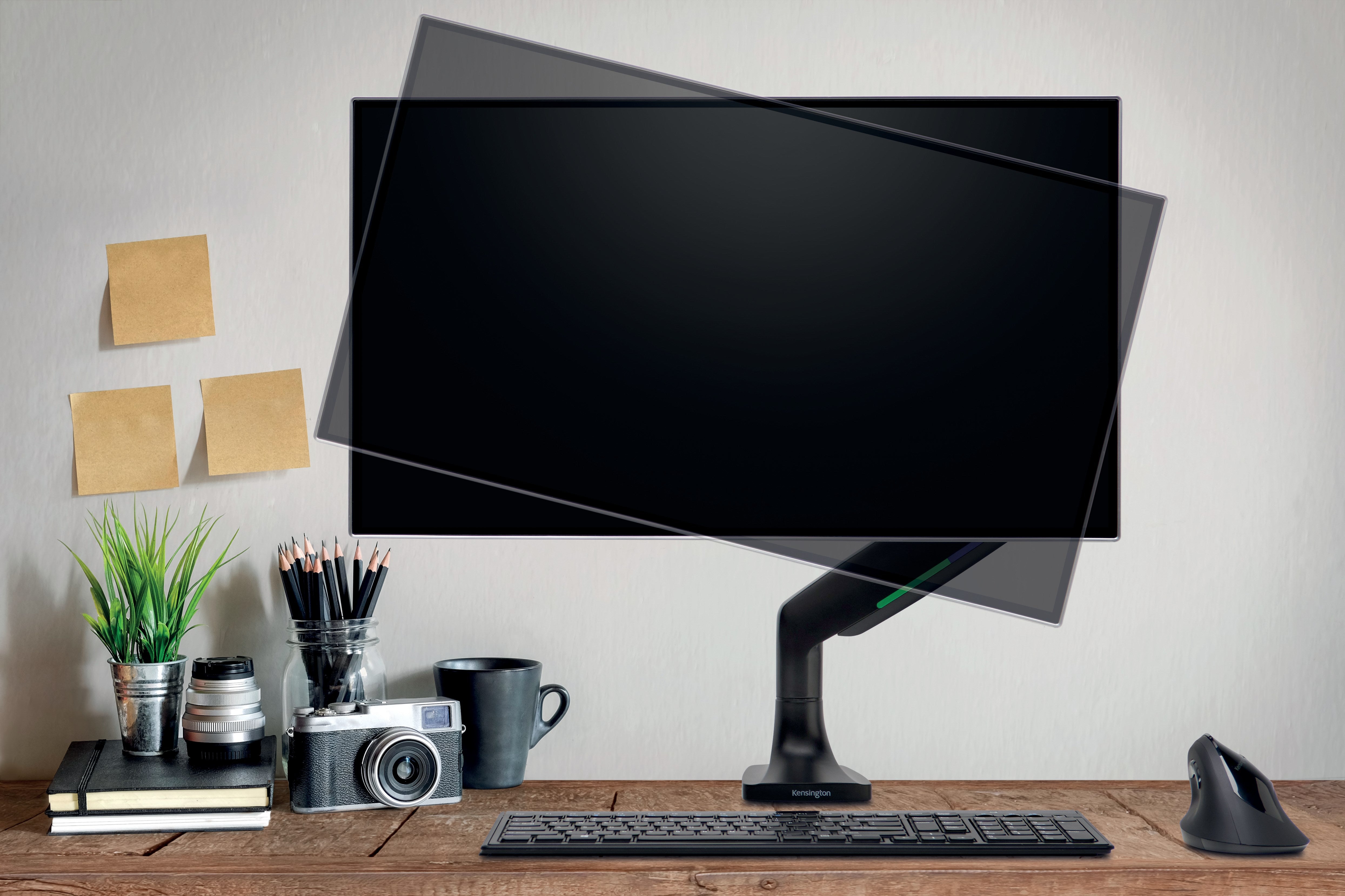 Kensington Monitor Arm Single Onetouch Adjust  Black