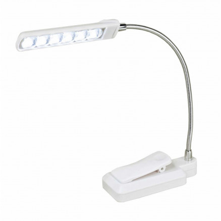 Kleiber Mini Led Klips Lampe Fleksibel Hvid Sølv 18cm