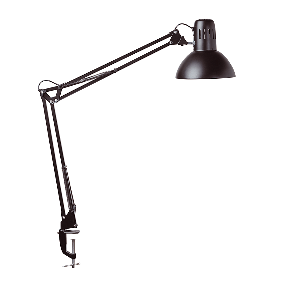 Led Arkitektlampe Med Klemme  Sort