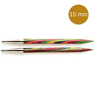 15 Mm Knitpro Symfonie Udskiftbare Rundpinde Træ   Fra Knitpro