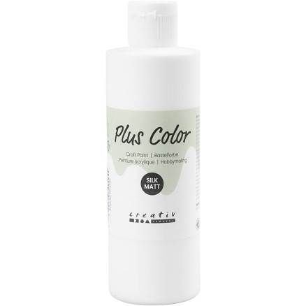 Plus Color Hobbymaling  Hvid  250ml    Fl