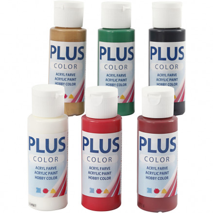Plus Color Hobbymaling  Julefarver  6x60ml