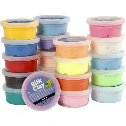 Silk Clayâ  Ass  Farver 40g 20 Stk