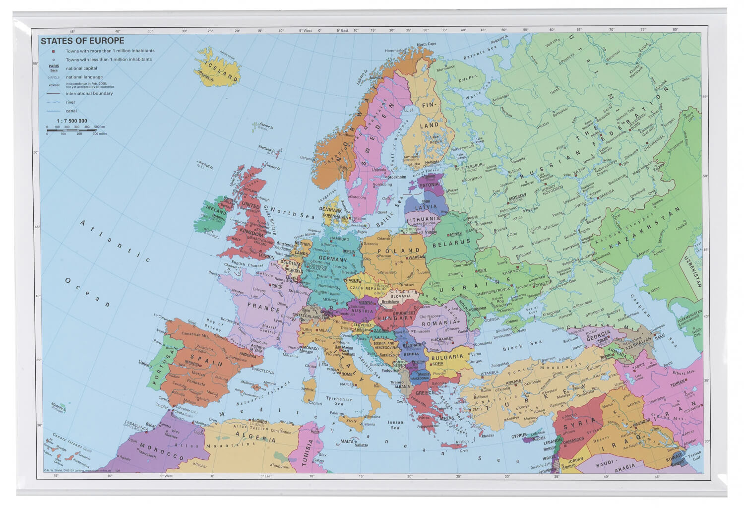 97   67 Cm  Europa Kort