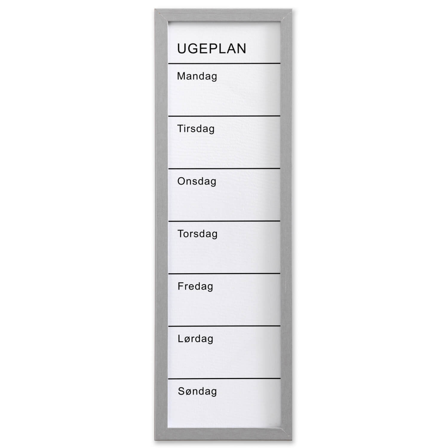20   60 Cm  Whiteboard Ugetavle Dansk Ikke Magnetisk