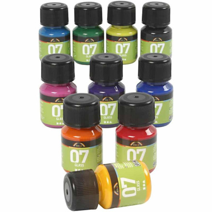 -color Glass  Ass  Farver  10x30ml    Pk
