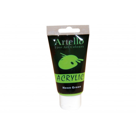 Artello Akrylmaling Kunstnerfarve Neon Grøn 75ml