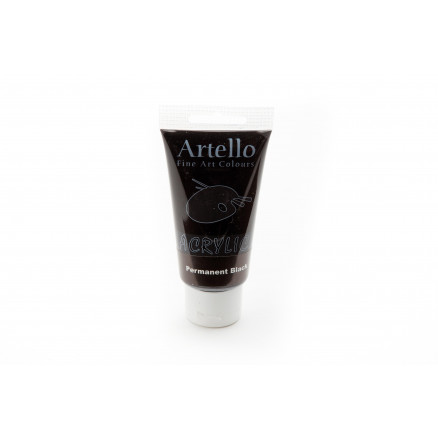 Artello Akrylmaling Kunstnerfarve Sort 75ml
