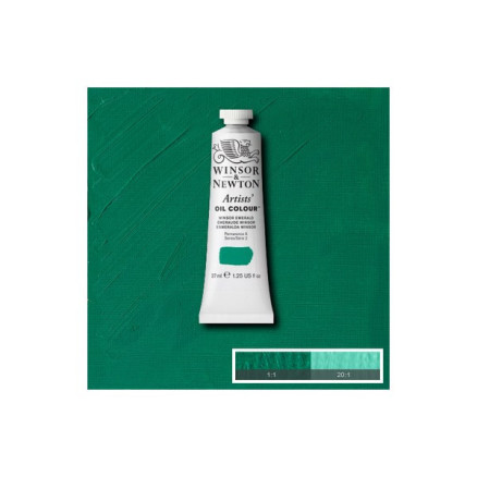 Artists Oil Colour 37ml Winsor Emerald Row