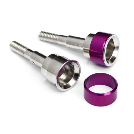 Axle 13x33mm  With Retainer 2pcs