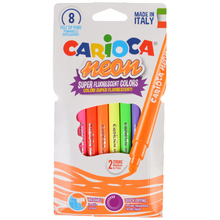 Carioca Neon Tuscher Tusser Ass  Farver  -  7mm   Stk