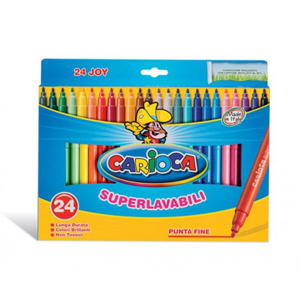 Carioca Tuscher Tusser Ass  Farver   8mm 24 Stk