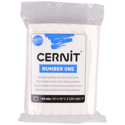 Cernit Modellervoks Unicolor 029 Hvid Opak 56g