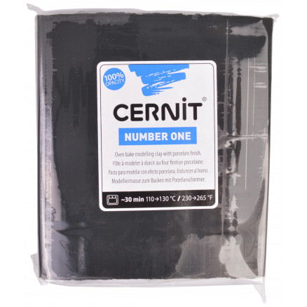 Cernit Modellervoks Unicolor 041 Sort 250g