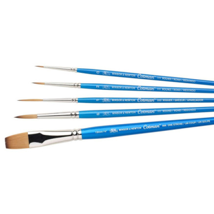 Cotman Watercolour Brush Set Short Handle 5pcs Ass