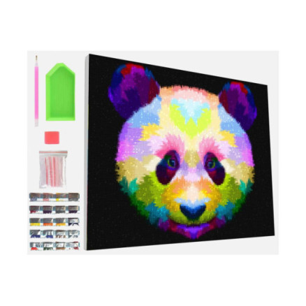 Diamond Art På Lærred 30x40cm  Panda