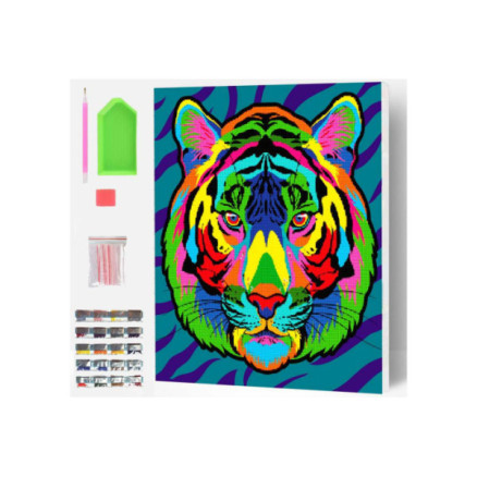 Diamond Art På Lærred 30x40cm  Tiger