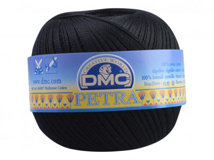 Dmc Petra Nr    Hæklegarn Unicolor 5310 Sort