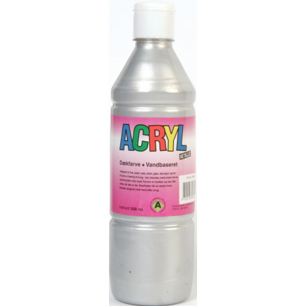 Fantasy Color Hobbymaling Akrylmaling Metallic Sølv 500ml