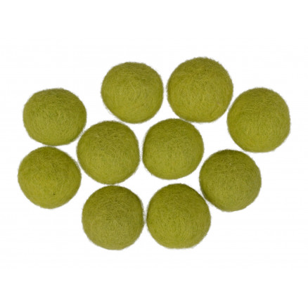 Filtkugler 20mm Lysegrøn Gn3 10 Stk