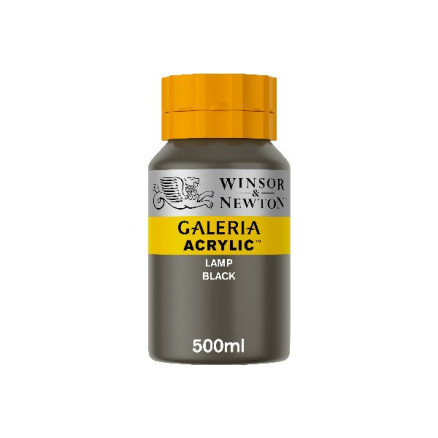Galeria Acrylic 500ml Lamp Black 337