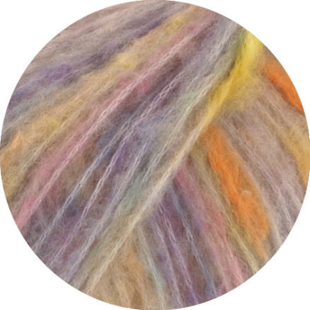 Lana Grossa Cassata Garn   Lys Beige Gul Orange Jeansblå Rosa