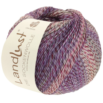 Lana Grossa Landlust Sockenwolle Garn 217 Ecru Rosa Lilla Pink Fuchsia Antracitgrå