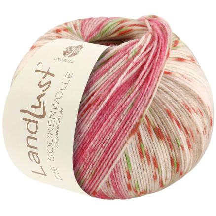 Lana Grossa Landlust Sockenwolle Garn 514 Pink Natur Taupe Lys Beige Lysegrøn Terrakotta