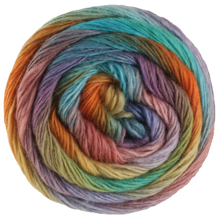 Lana Grossa Meilenweit 100 Color Mix Garn 8020 Oliven Petroleum Rød Pistacie Jade Turkis Blomme Gul Orange