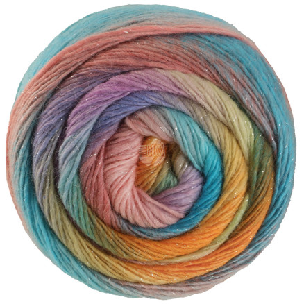 Lana Grossa Meilenweit 100 Color Mix Sparks Garn 7617 Oliven Mint Turkis Gråblå Lavendel Taupe Pistacie Jade Terracotta Gul