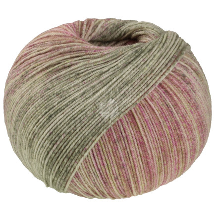 Lana Grossa Meilenweit 100 Merino Ekstrafine Shades Garn 7232 Pastel Grågrøn Lys Beige Beige Pink