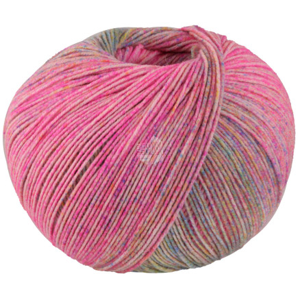 Lana Grossa Meilenweit 100 Merino Ekstrafine Shades Garn 7226 Pink Abrikos Turkis Lysegul