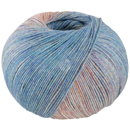Lana Grossa Meilenweit 100 Merino Ekstrafine Shades Garn 7228 Turkis Mint Lys Beige Abrikos Rosa