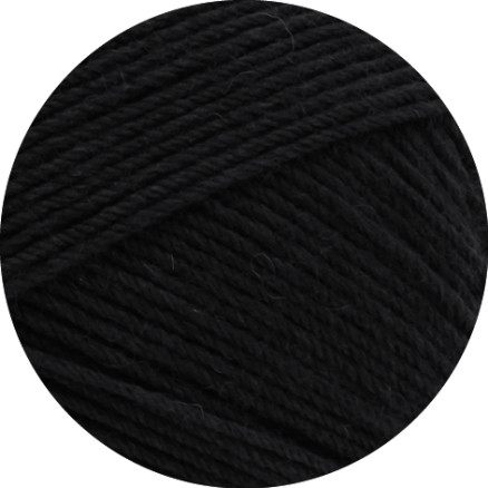 Lana Grossa Meilenweit 100 Merino Extrafine Uni Garn 2402 Sort