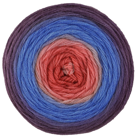 Lana Grossa Merino Lace Aquarell Garn 17 Mørkegrå Violet Azurblå Lakserød