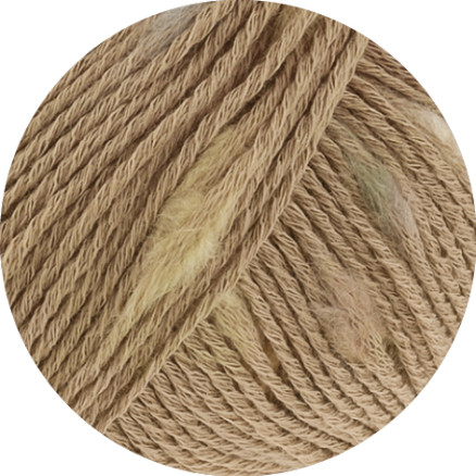 Lana Grossa Popcorn Garn 12 Camel Beige Sand Grå