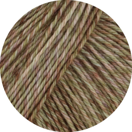 Lana Grossa Vintage Socks Garn 1013 Kaki Lys Beige Lysegrøn Brun Meleret