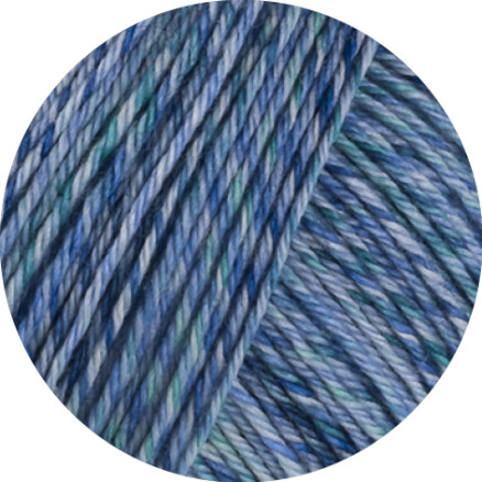 Lana Grossa Vintage Socks Garn 1017 Lysegrå Jeans Blålilla Grågrøn Meleret