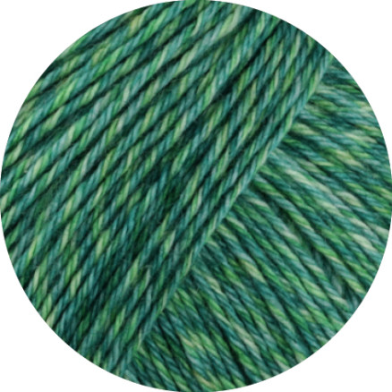 Lana Grossa Vintage Socks Garn 1015 Mørk Gulgrøn Petroleum Meleret