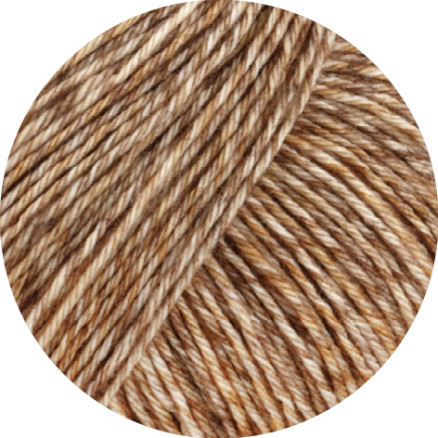 Lana Grossa Vintage Socks Garn 1007 Sandbrun Gråbeige Brun Meleret